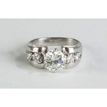 Ladies Platinum and Diamond Custom Made Ring 