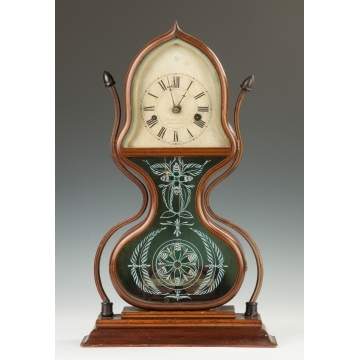 J.C. Brown Acorn Shelf Clock, for Forestville, Bristol, CT