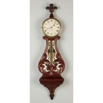 J. N. Dunning Lyre Banjo Clock, Concord, MA