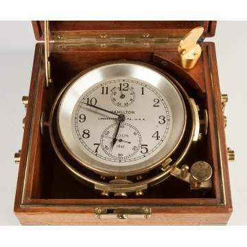 Hamilton Watch Co. Ship's Chronometer, Model 21, Lancaster, PA