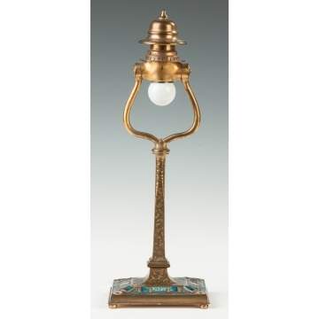 Tiffany & Co. Bronze and Enameled Lamp Base