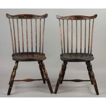 Pair of New England Windsor Side Chairs