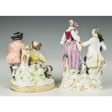 Two Meissen Figural Groups with Courting Couples