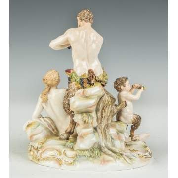 Meissen Figural Group with Bacchus