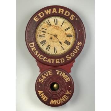 Baird Clock Co. Advertising Wall Clock, Prattsburg, NY