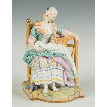 Meissen Seated Lady