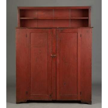 New York State Two-Door Cupboard with Shelf Back