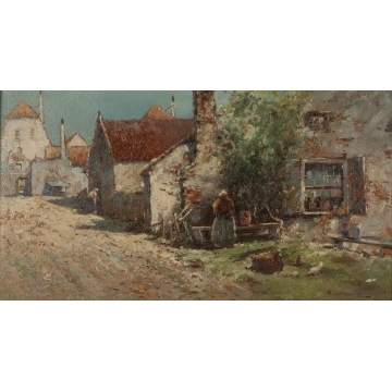 Edwin Landseer Harris (British, 1858-1901) Dutch  Village Scene
