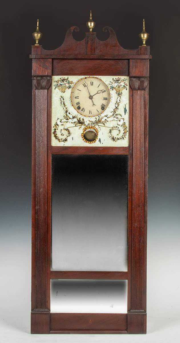 Joseph Ives Hanging Mirror Clock