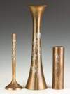 Henitz Art Copper Vases with Sterling Silver  Overlay