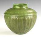 Grueby Pot with Relief Lobed Decoration