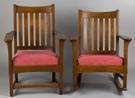 Two Lifetime Arts/Crafts Chairs, "Puritan Line"
