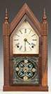 JC Brown Rosewood and Mahogany Ripple Front   Steeple Clock