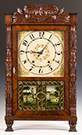 Fine and Rare Atkins and Downs Carved Transitional  Shelf Clock