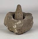 Early Native American Carved Stone Mortar and Pestle