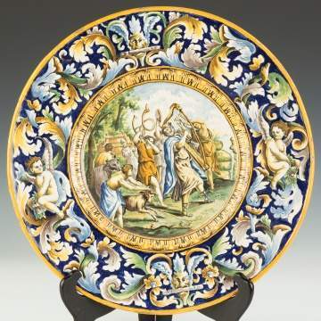 Majolica Charger with a Festival Scene