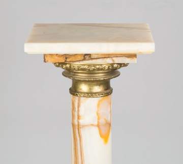 French Onyx and Gilt Bronze Pedestal with Revolving Top