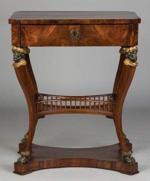 Classical Circassian Walnut Sewing Stand