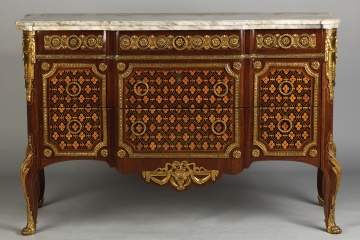 Louis XV/XVI Transitional Style  Marble Top  Commode