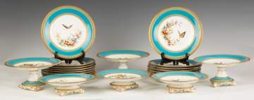 French Hand Painted Porcelain Luncheon Set