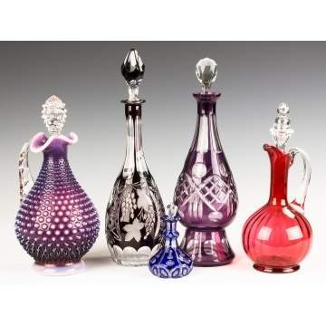 Group of Various Decanters and Ewers