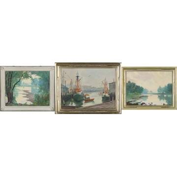 Clifford Ulp (American, 1885-1957) 3 Paintings