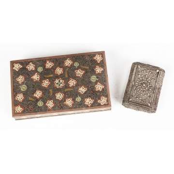 2 Persian Design Silver Boxes