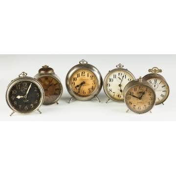 Group of Vintage Alarm Clocks