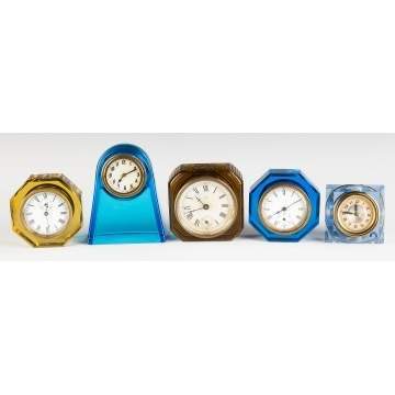 Vintage Glass Table Clocks
