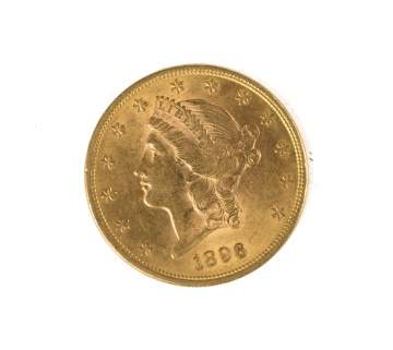 1896 Twenty Dollar Liberty Head Gold Coin