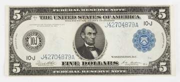 1913 Five Dollar Bill
