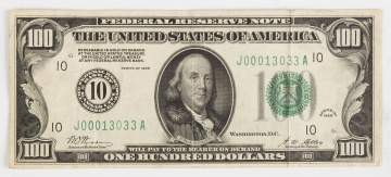 1928 One Hundred Dollar Bill