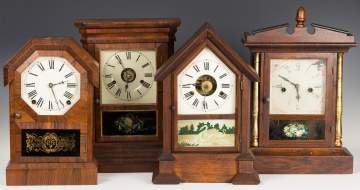 Four Rosewood Cottage Shelf Clocks