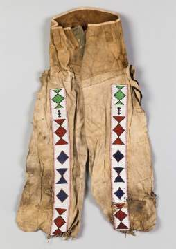 Native American Beaded Buckskin Pants