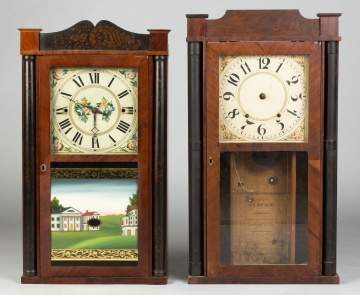 Unusual Alford & Co. Column and Splat Shelf Clock