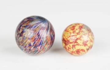 Two Vintage End of Day Marbles