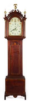 New England Chippendale Tall Case Clock