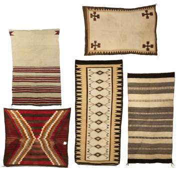 Five Vintage Navajo Weavings