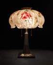 Pairpoint Reverse Painted Rose Lamp