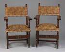 2 Similar Early English Arm Chairs