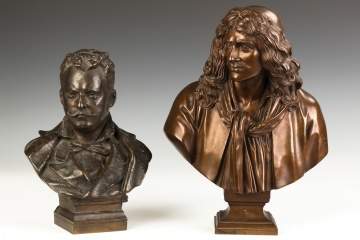 Two Bronze Busts of Noblemen