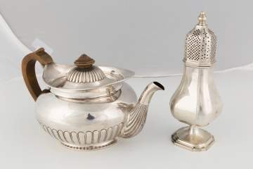 Sterling Silver Tea Pot and Castor