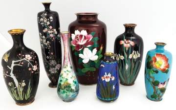 A Group of Japanese Cloisonné Vases