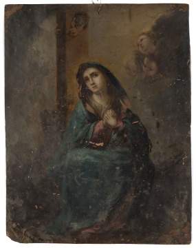 Oil on Copper of Madonna