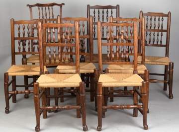 Set of Assembled Chairs, Two Arm Chairs and Six  Side