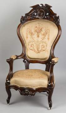 George Washington & Eagle Victorian Arm Chair