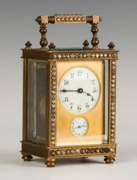 French Carriage Clock with Rhinestones