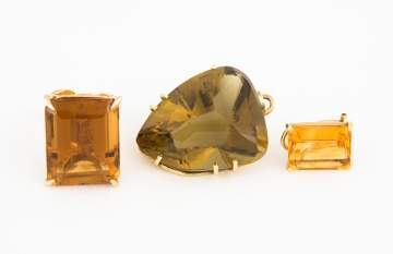 Citrine Ring, Pendant and Earring