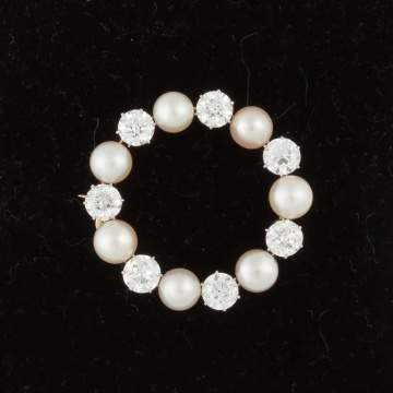 Tiffany & Co. Pearl & Diamond Brooch