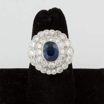 Teufel 14K Sapphire and Diamond Ring